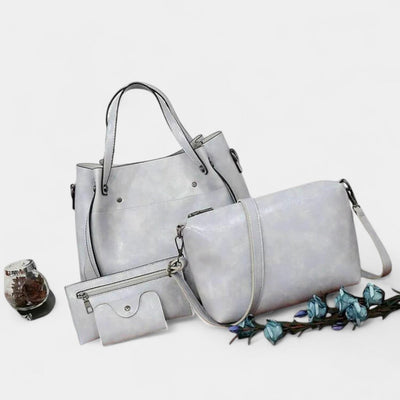 DANIELLA 4-PIECE LEATHER BAG SET