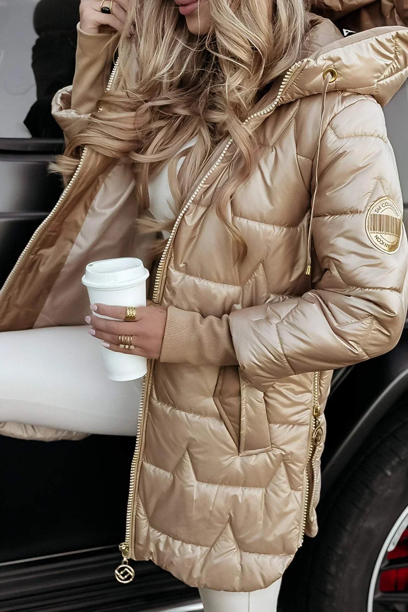 Harper – Elegant Winter Coat with Hood and Padding