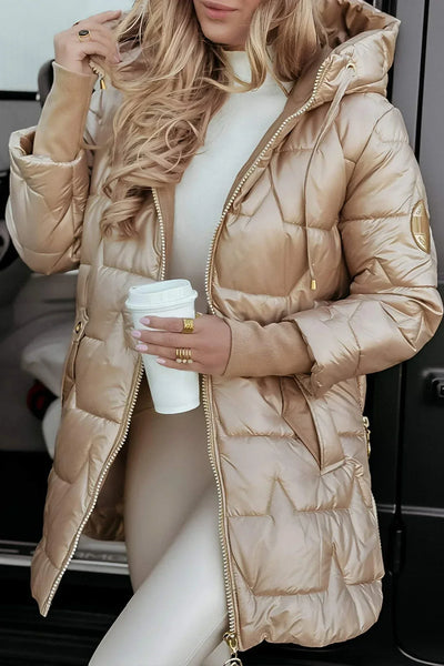 Harper – Elegant Winter Coat with Hood and Padding