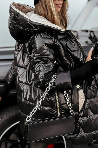 Harper – Elegant Winter Coat with Hood and Padding