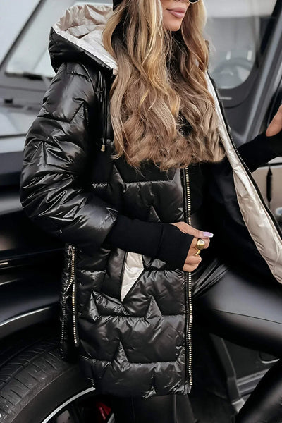 Harper – Elegant Winter Coat with Hood and Padding