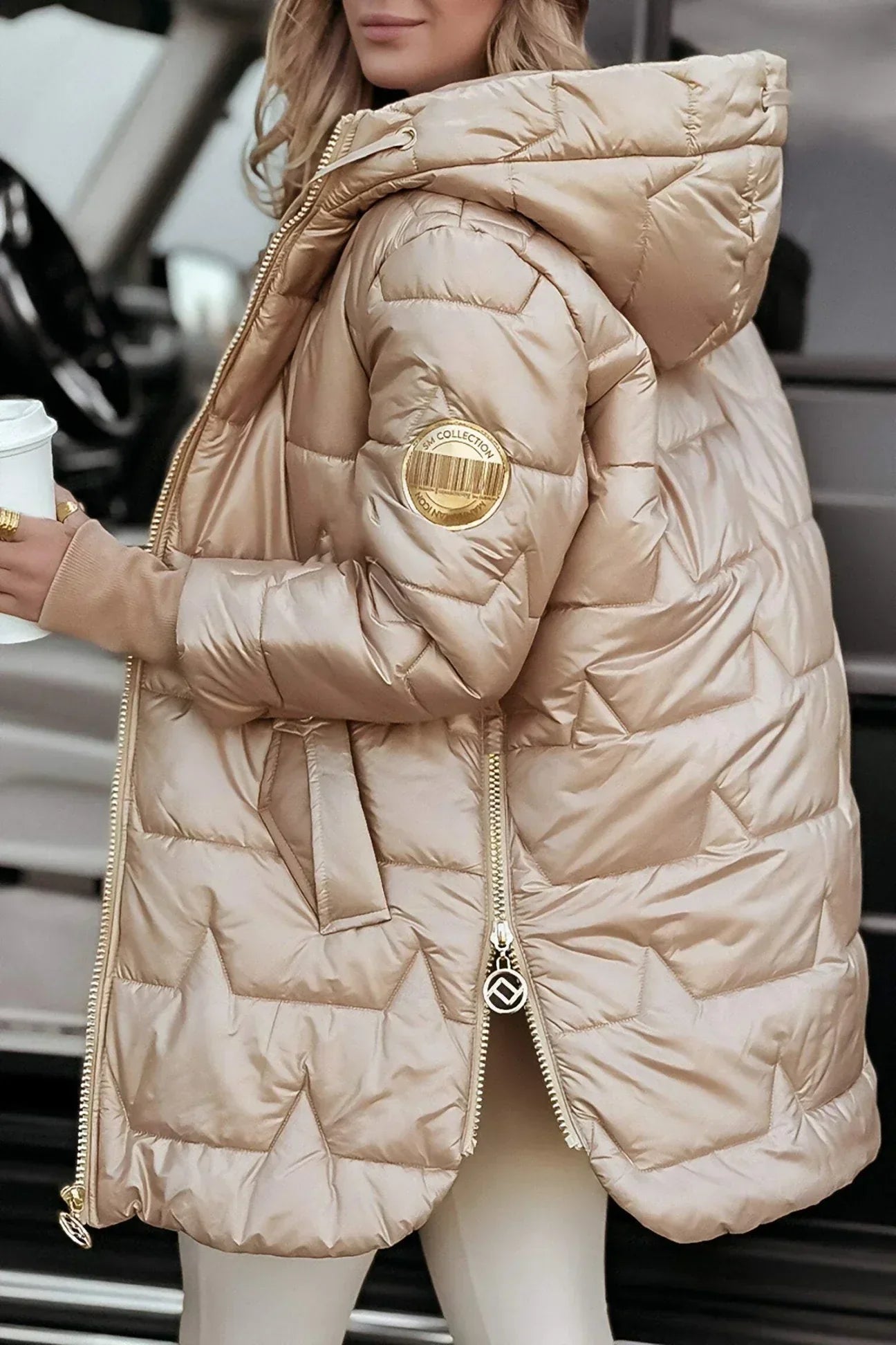 Harper – Elegant Winter Coat with Hood and Padding