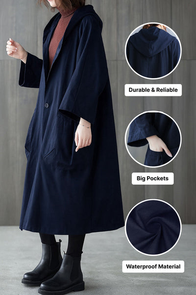 Indigo | Oversized Windbreaker Jacket